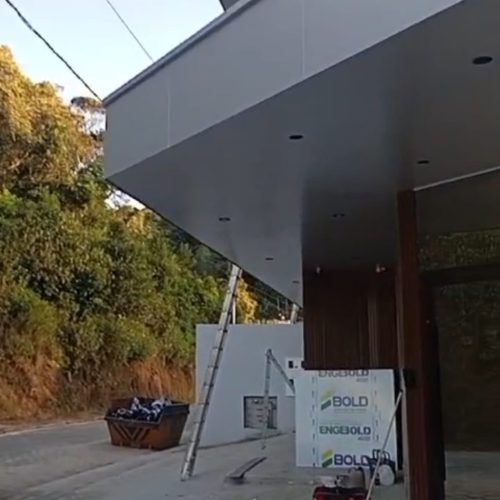 FACHADA EM ACM -NOVA TRENTO SC "CONCLUIDA""